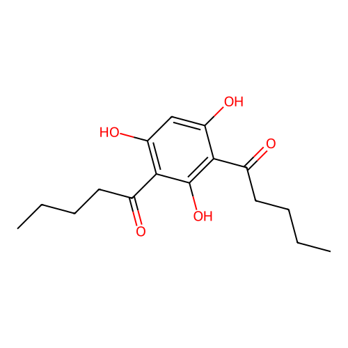 Phloroglucinol, 2,4-divaleryl- structure