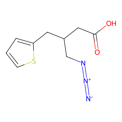 3-(Azidomethyl)-4-thiophen-2-ylbutanoic acid structure