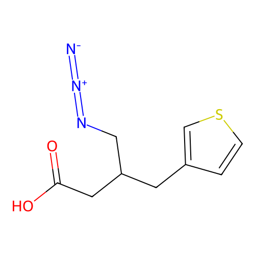3-(Azidomethyl)-4-thiophen-3-ylbutanoic acid structure