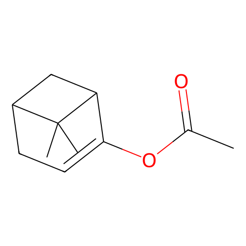 Acetic acid 6,6-dimethyl-bicyclo(3.1.1)hept-2-EN-2-YL ester structure