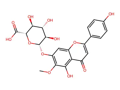 Hispidulin 7-glucuronide structure