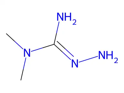 N'-amino-N,N-dimethylguanidine structure