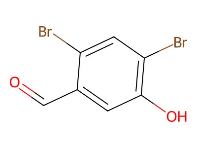 2,4-Dibromo-5-hydroxybenzaldehyde structure