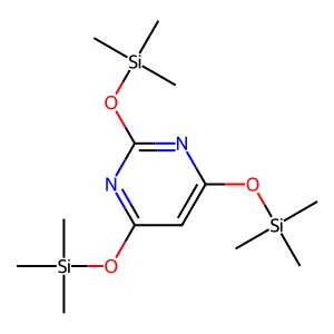 Pyrimidine, 2,4,6-tris(trimethylsiloxy)- structure
