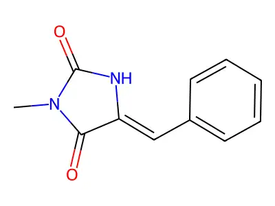 2,4-Imidazolidinedione, 3-methyl-5-(phenylmethylene)- structure