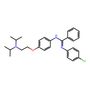 Benzamidine, N'-(p-chlorophenyl)-N-(p-(2-(diisopropylamino)ethoxy)phenyl)- structure