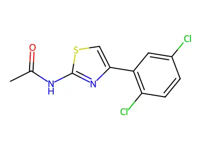 N-[4-(2,5-dichlorophenyl)-1,3-thiazol-2-yl]acetamide structure