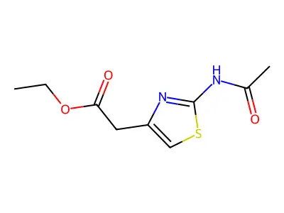 Ethyl 2-acetylamino-4-thiazoleacetate structure