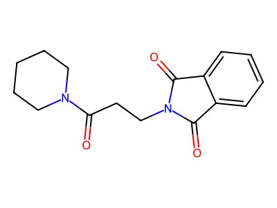 2-(3-Oxo-3-piperidin-1-yl-propyl)-isoindole-1,3-dione structure