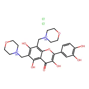 6,8-Dimorpholinomethylquercetin dihydrochloride structure