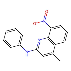 N-(4-Methyl-8-nitro-2-quinolinyl)-N-phenylamine structure