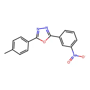 2-(3-Nitro-phenyl)-5-p-tolyl-[1,3,4]oxadiazole structure