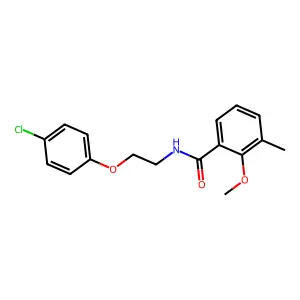 N-[2-(4-chlorophenoxy)ethyl]-2-methoxy-3-methylbenzamide structure