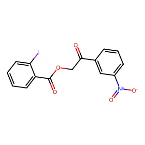 2-(3-Nitrophenyl)-2-oxoethyl 2-iodobenzoate structure