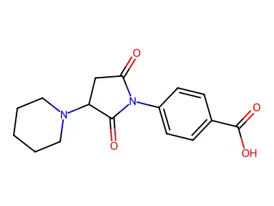 4-(2,5-Dioxo-3-piperidin-1-yl-pyrrolidin-1-yl)-benzoic acid structure