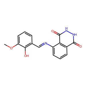 5-[(2-Hydroxy-3-methoxybenzylidene)amino]-2,3-dihydro-1,4-phthalazinedione structure