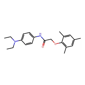 N-[4-(diethylamino)phenyl]-2-(2,4,6-trimethylphenoxy)acetamide structure
