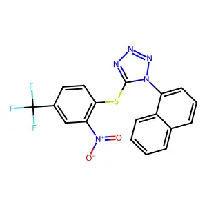 1-Naphthalen-1-yl-5-[2-nitro-4-(trifluoromethyl)phenyl]sulfanyltetrazole structure