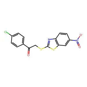 1-(4-Chlorophenyl)-2-[(6-nitro-1,3-benzothiazol-2-yl)sulfanyl]ethanone structure