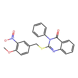 2-[(4-Methoxy-3-nitrophenyl)methylsulfanyl]-3-phenylquinazolin-4-one structure