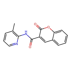 N-(3-methylpyridin-2-yl)-2-oxo-2H-chromene-3-carboxamide structure