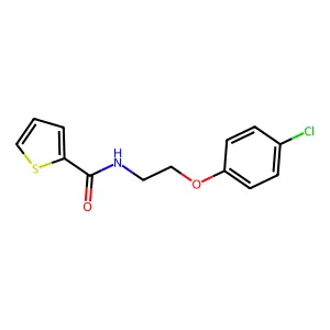 N-[2-(4-chlorophenoxy)ethyl]thiophene-2-carboxamide structure