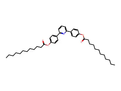 4-{6-[4-(Dodecanoyloxy)phenyl]-2-pyridinyl}phenyl laurate structure