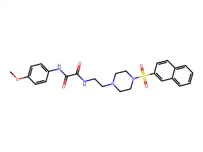 N'-(4-methoxyphenyl)-N-[2-(4-naphthalen-2-ylsulfonylpiperazin-1-yl)ethyl]oxamide structure