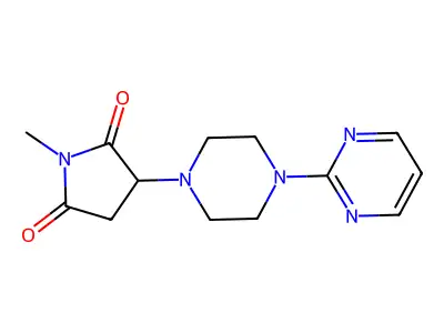 1-Methyl-3-(4-pyrimidin-2-ylpiperazin-1-yl)pyrrolidine-2,5-dione structure