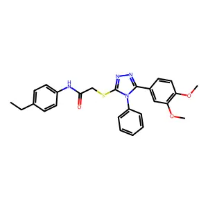 2-{[5-(3,4-dimethoxyphenyl)-4-phenyl-4H-1,2,4-triazol-3-yl]sulfanyl}-N-(4-ethylphenyl)acetamide structure