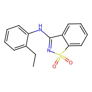N-(2-ethylphenyl)-1,1-dioxo-1,2-benzothiazol-3-amine structure