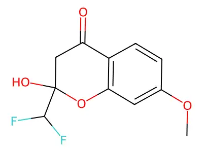 2-(Difluoromethyl)-2-hydroxy-7-methoxychroman-4-one structure