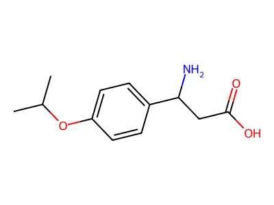 (3R)-3-amino-3-(4-propan-2-yloxyphenyl)propanoic acid structure