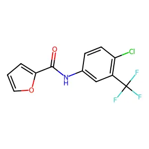 N-[4-chloro-3-(trifluoromethyl)phenyl]furan-2-carboxamide structure