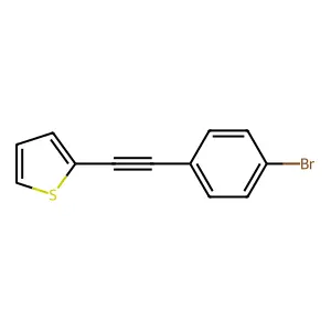 2-[2-(4-Bromophenyl)ethynyl]thiophene structure