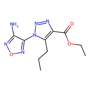 ethyl 1-(4-amino-1,2,5-oxadiazol-3-yl)-5-propyl-1H-1,2,3-triazole-4-carboxylate structure