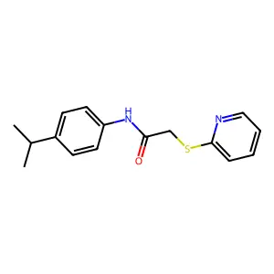 N-(4-isopropylphenyl)-2-(2-pyridinylsulfanyl)acetamide structure