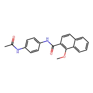 N-(4-acetamidophenyl)-1-methoxynaphthalene-2-carboxamide structure