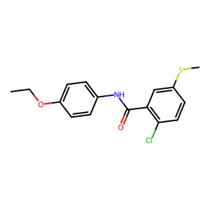 2-Chloro-N-(4-ethoxyphenyl)-5-(methylthio)benzamide structure