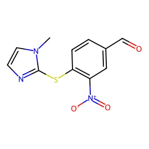 4-[(1-methyl-1H-imidazol-2-yl)sulfanyl]-3-nitrobenzaldehyde structure