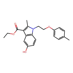 ethyl 5-hydroxy-2-methyl-1-[2-(4-methylphenoxy)ethyl]-1H-indole-3-carboxylate structure
