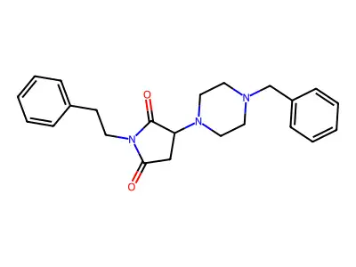 3-(4-Benzylpiperazin-1-yl)-1-(2-phenylethyl)pyrrolidine-2,5-dione structure