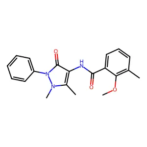 N-(1,5-dimethyl-3-oxo-2-phenyl-2,3-dihydro-1H-pyrazol-4-yl)-2-methoxy-3-methylbenzamide structure