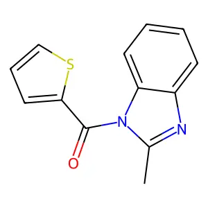 (2-methyl-1H-benzimidazol-1-yl)(thiophen-2-yl)methanone structure
