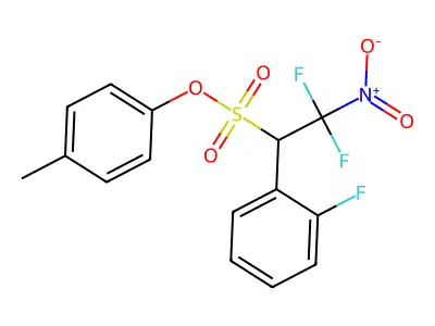 4-Methylphenyl 2,2-difluoro-1-(2-fluorophenyl)-2-nitroethanesulfonate structure