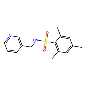 2,4,6-trimethyl-N-(3-pyridinylmethyl)benzenesulfonamide structure