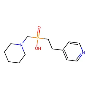 (Piperidin-1-ylmethyl)(2-(pyridin-4-yl)ethyl)phosphinic acid structure