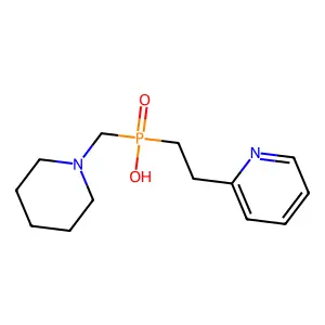 (Piperidin-1-ylmethyl)(2-(pyridin-2-yl)ethyl)phosphinic acid structure