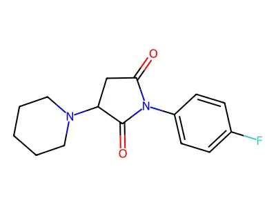 1-(4-Fluorophenyl)-3-piperidin-1-ylpyrrolidine-2,5-dione structure