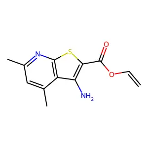 Ethenyl 3-amino-4,6-dimethylthieno[2,3-b]pyridine-2-carboxylate structure